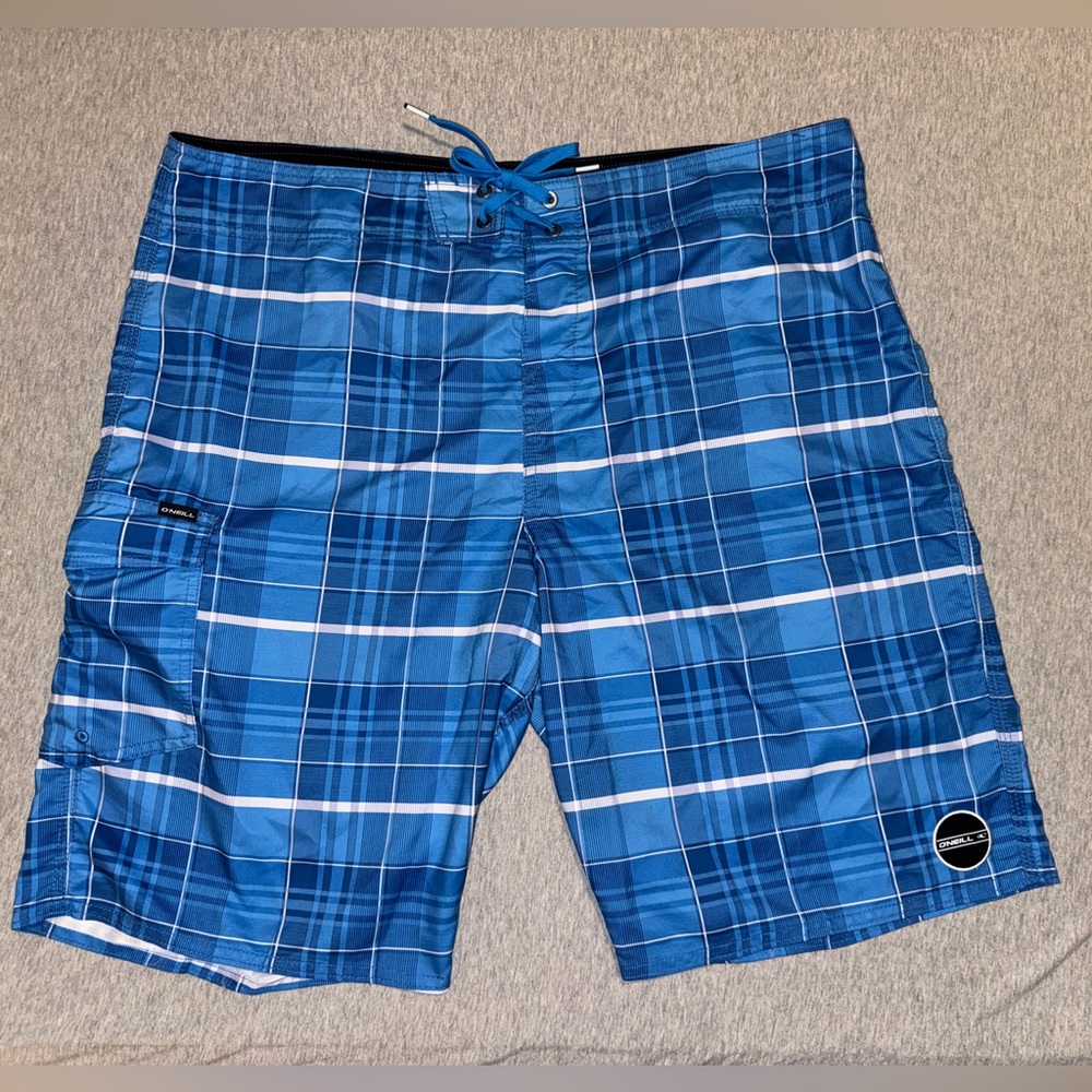 O'Neill Blue Checkered Men's Swim Shorts